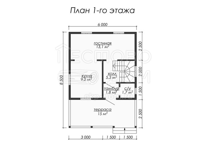 Проект каркасного дома «ДК003»