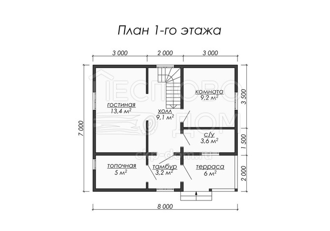 Проект каркасного дома «ДК022»