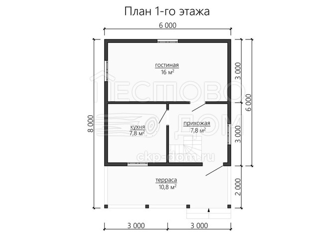 Проект каркасного дома «ДК125»