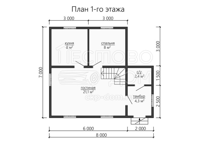 Проект каркасного дома «ДК145»