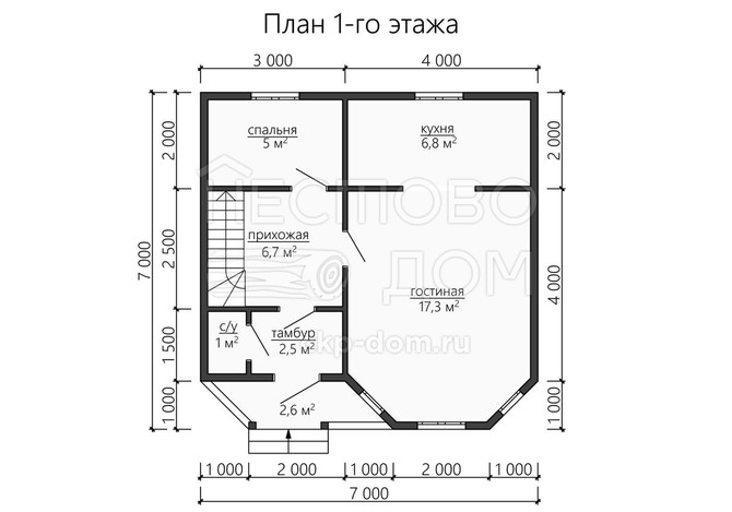 Проект каркасного дома «ДК148»