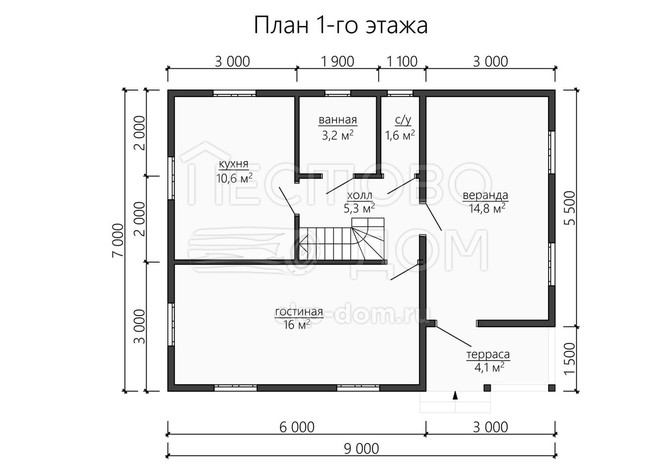 Проект каркасного дома «ДК152»