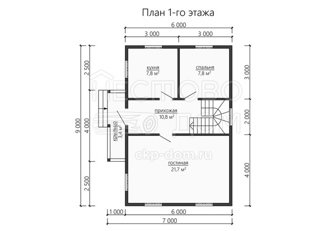 Проект каркасного дома «ДК154»