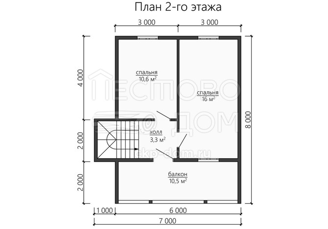 Проект каркасного дома «ДК160»