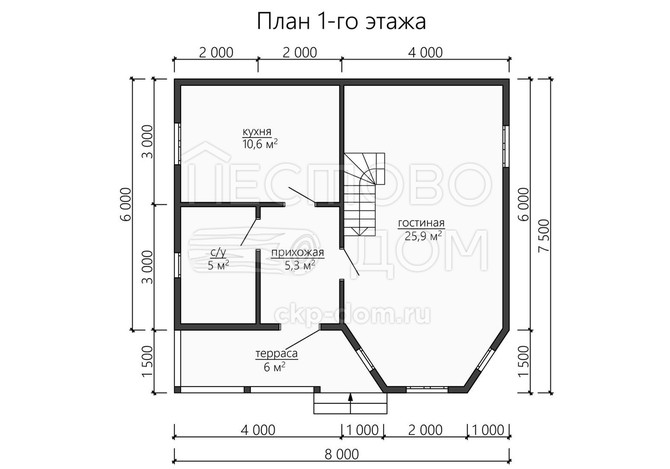 Проект каркасного дома «ДК164»