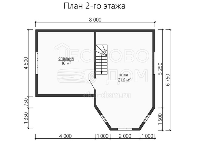 Проект каркасного дома «ДК164»