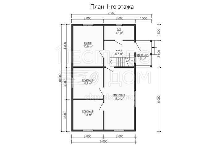 Проект каркасного дома «ДК169»