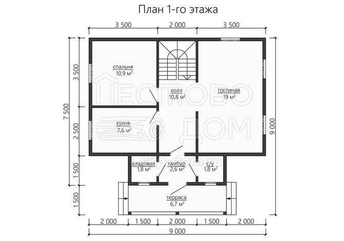 Проект каркасного дома «ДК172»