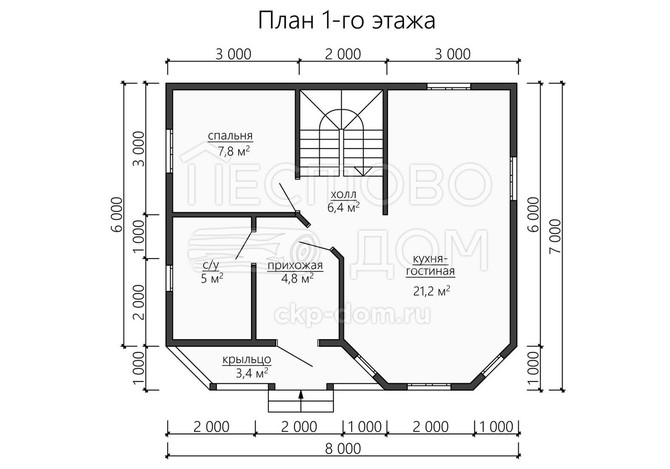 Проект каркасного дома «ДК173»