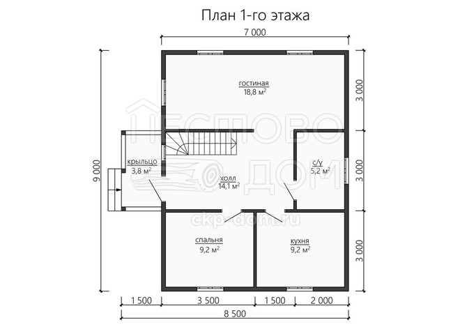 Проект каркасного дома «ДК178»