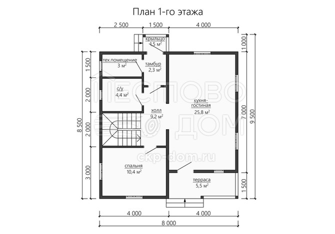 Проект каркасного дома «ДК183»