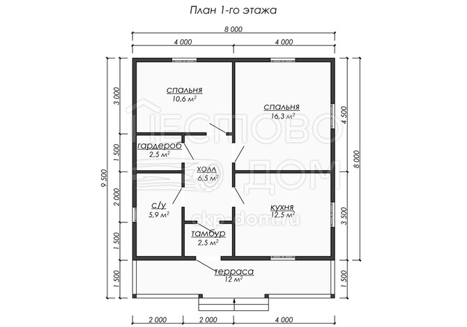 Проект каркасного дома «ДК210»