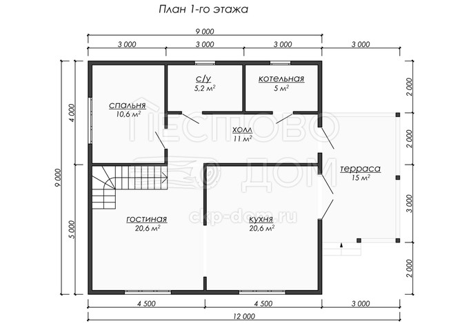 Проект каркасного дома «ДК214»