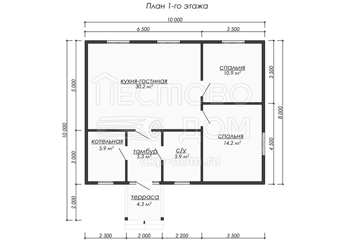 Проект каркасного дома «ДК229»