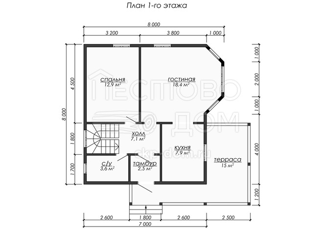 Проект каркасного дома «ДК270»