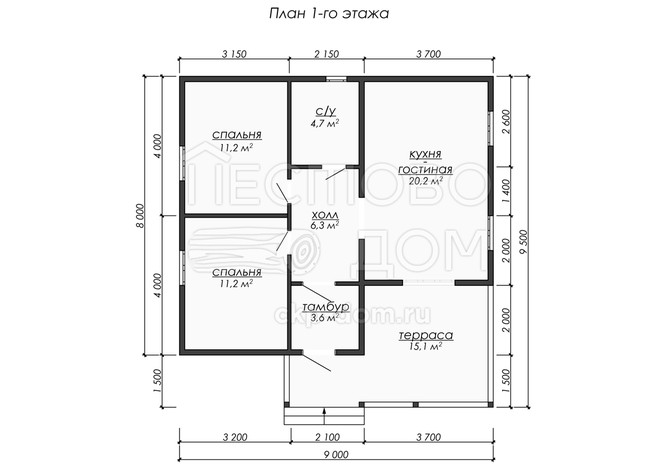 Проект каркасного дома «ДК294»