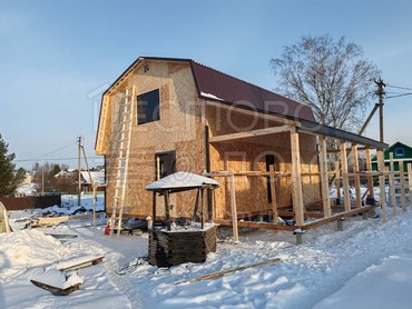 Каркасный дом 6x9 и терраса 3х9