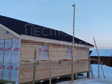 Каркасный дом 10x8 с террасой 4х1.5