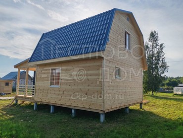 Каркасный дом 6x6 и терраса 6х3